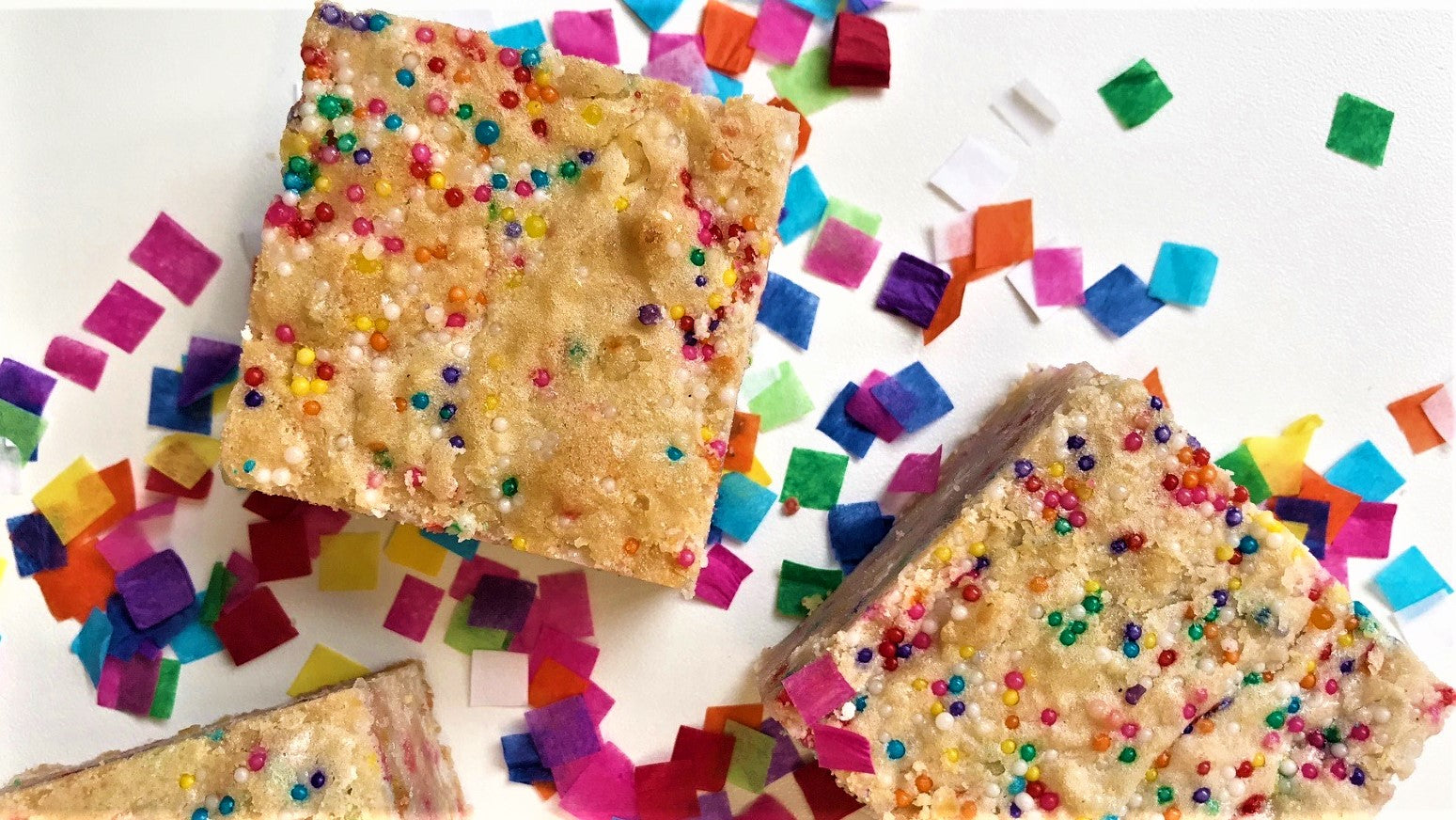 White Chocolate Birthday Blondies