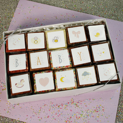 A Great Baby Announcement or Baby Shower Gift.Baby BrownieGram-Small Batch Brownies