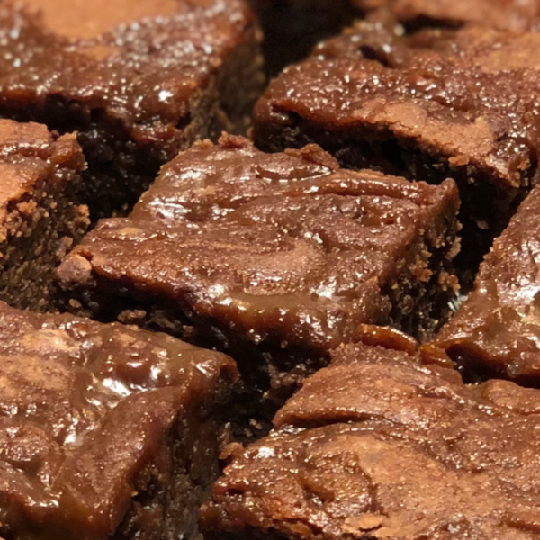 Salted Caramel Brownies-Small Batch Brownies